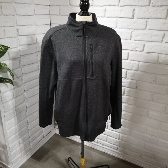 The North Face Men's Size XL Dark Grey Fleece Lined Full Zip Athletic Jacket - Picture 1 of 12